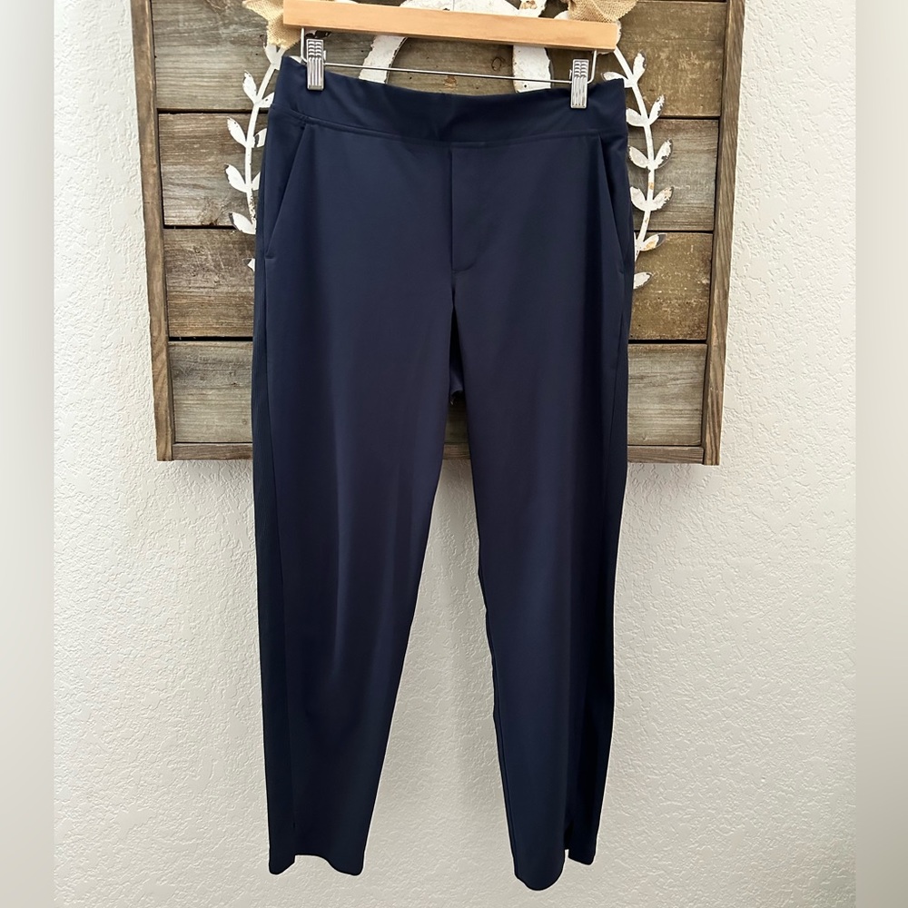 Athleta Brooklyn ankle pants navy blue pull on pants size 6